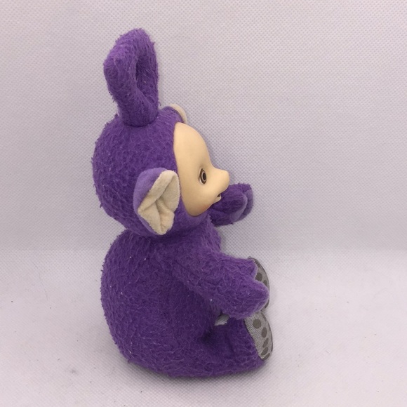 Vintage Teletubbies 6” Tinky Winky Stuffed Doll Beanie Purple 1990's - Picture 4 of 11